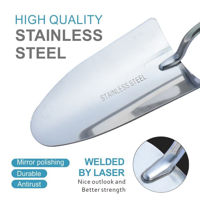 Gardening stainless steel hand trowel blade